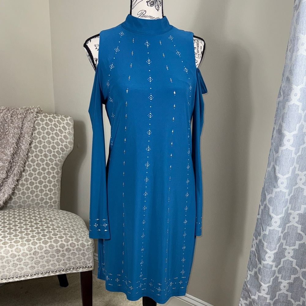 White House Black Market Elegant Blue Women's Dress